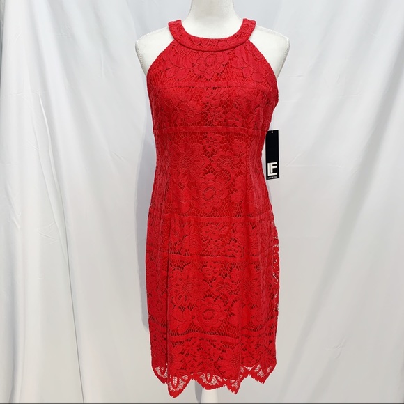 Leslie Fay Dresses & Skirts - NWT Leslie Fay Poppy Red Lace Sleeveless Dress
